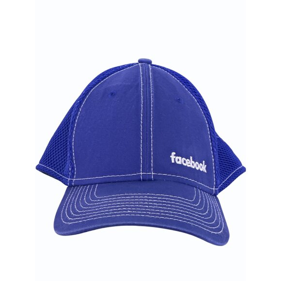 NEW ERA 39/Thirty Medium/Large Denim FB Logo Baseball Cap Cotton / Mesh - Picture 7 of 8